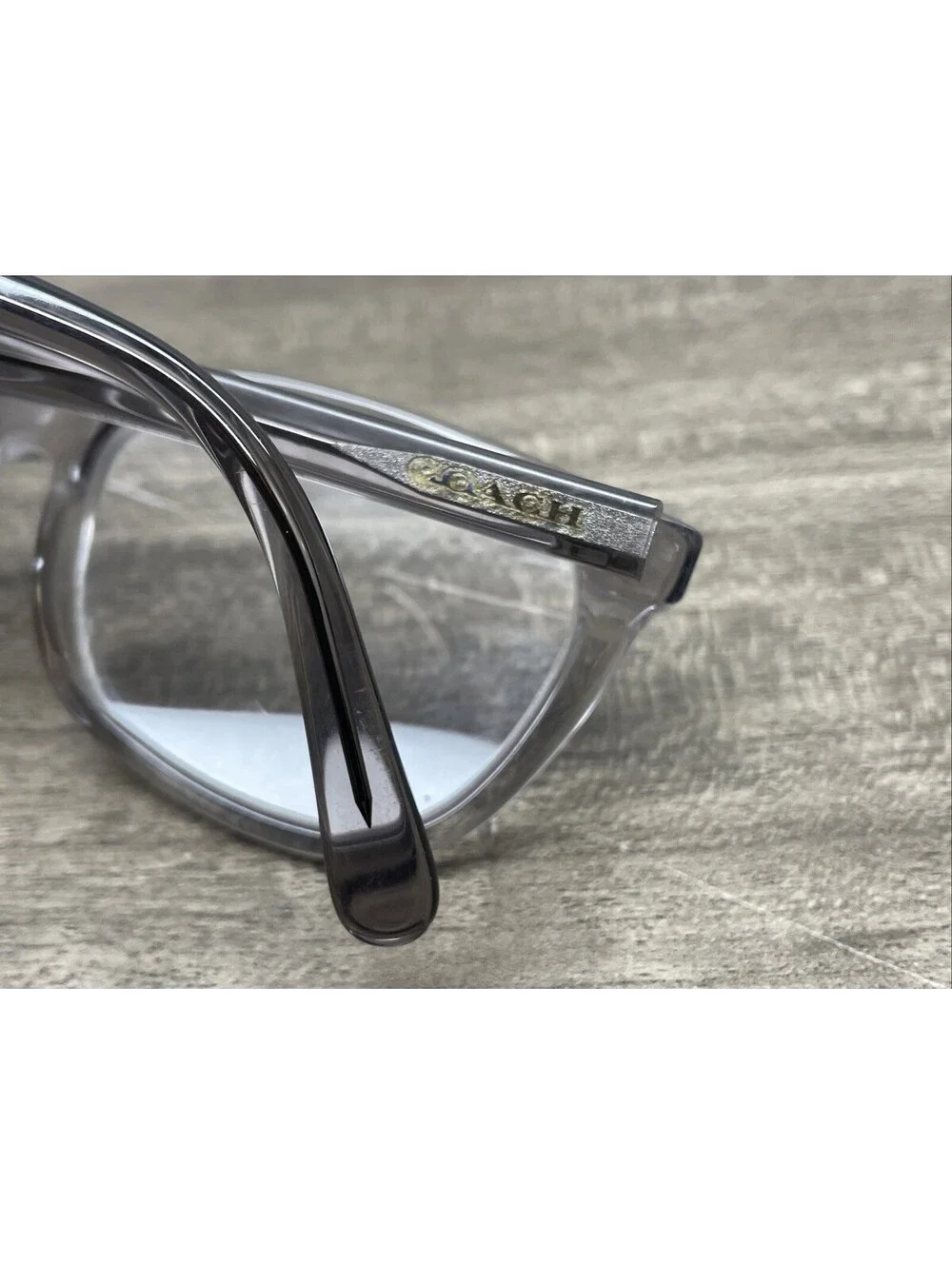 COACH HC6139U 5176 Womens Transparent Grey Rectangle 53-15-140